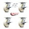 Service Caster 6 Inch Nylon Caster Set with Roller Bearing and Brakes/Swivel Locks SCC SCC-35S620-NYR-SLB-BSL-4 - alternate 5